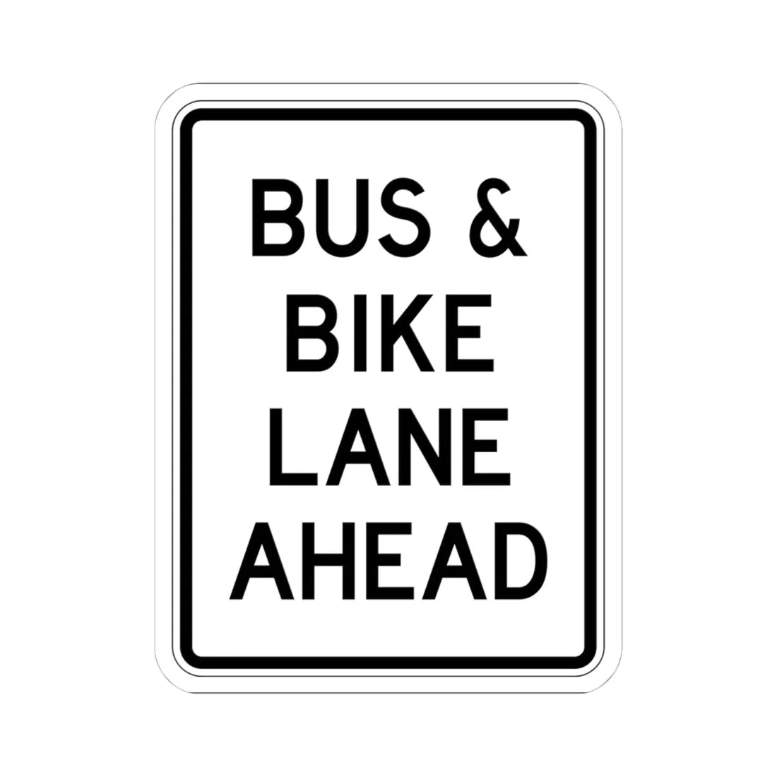 PBOT Road sign R3540 (Oregon) (Road Sign) STICKER Vinyl Kiss-Cut Decal 4 Inch White - The Sticker Space