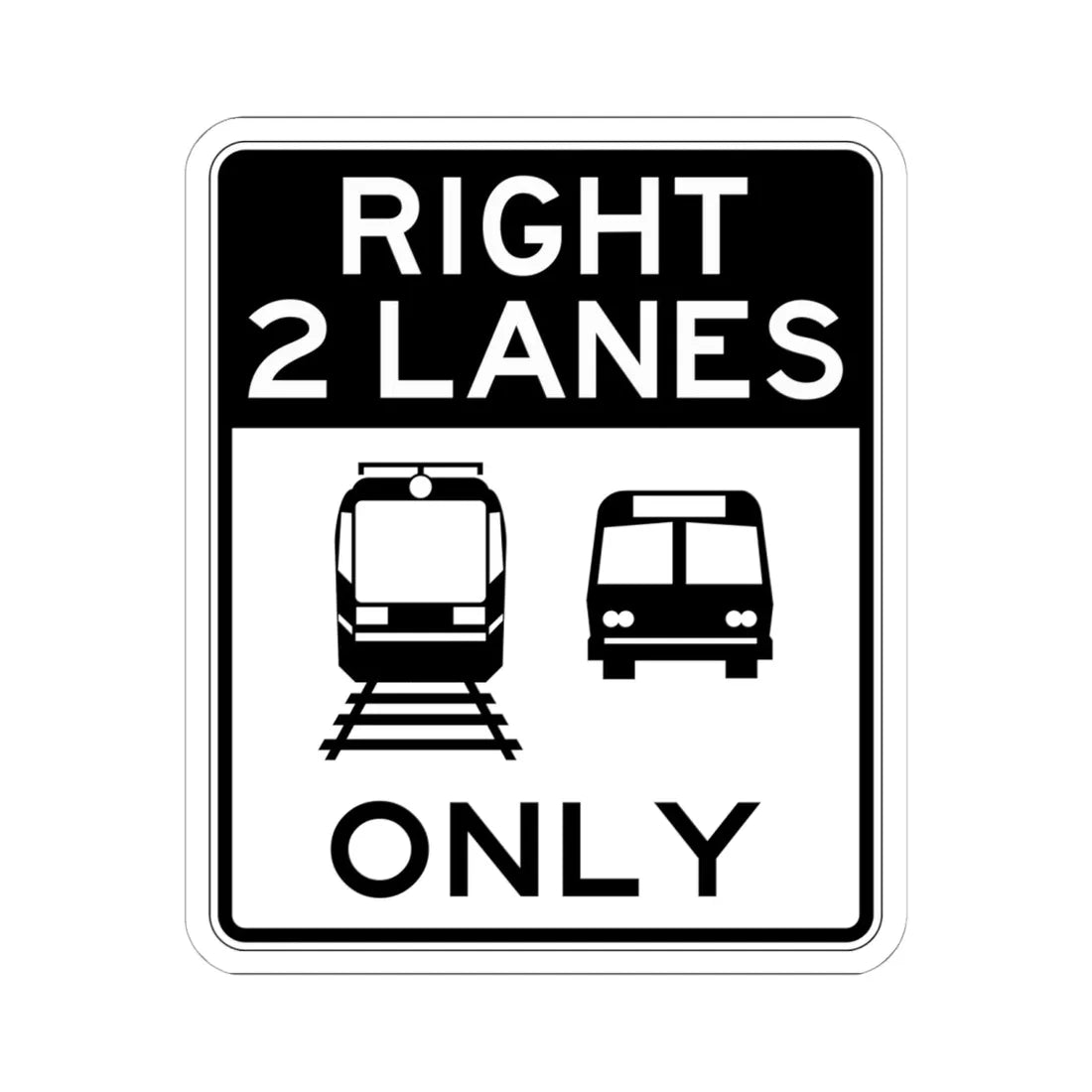 PBOT Road sign R3555 (Oregon) (Road Sign) STICKER Vinyl Kiss-Cut Decal 6 Inch White - The Sticker Space