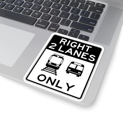 PBOT Road sign R3555 (Oregon) (Road Sign) STICKER Vinyl Kiss-Cut Decal - The Sticker Space