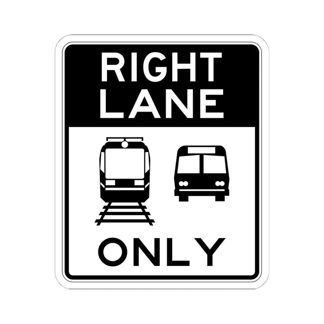 PBOT Road sign R3557 (Oregon) (Road Sign) STICKER Vinyl Kiss-Cut Decal 6 Inch White - The Sticker Space
