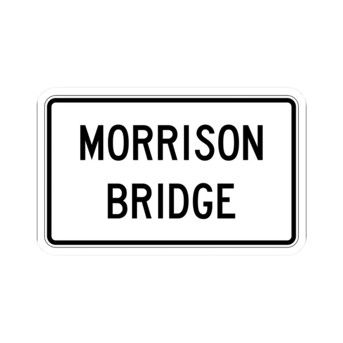 PBOT Road sign R6303 (Oregon) (Road Sign) STICKER Vinyl Kiss-Cut Decal 2 Inch White - The Sticker Space