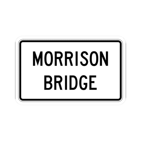PBOT Road sign R6303 (Oregon) (Road Sign) STICKER Vinyl Kiss-Cut Decal 2 Inch White - The Sticker Space