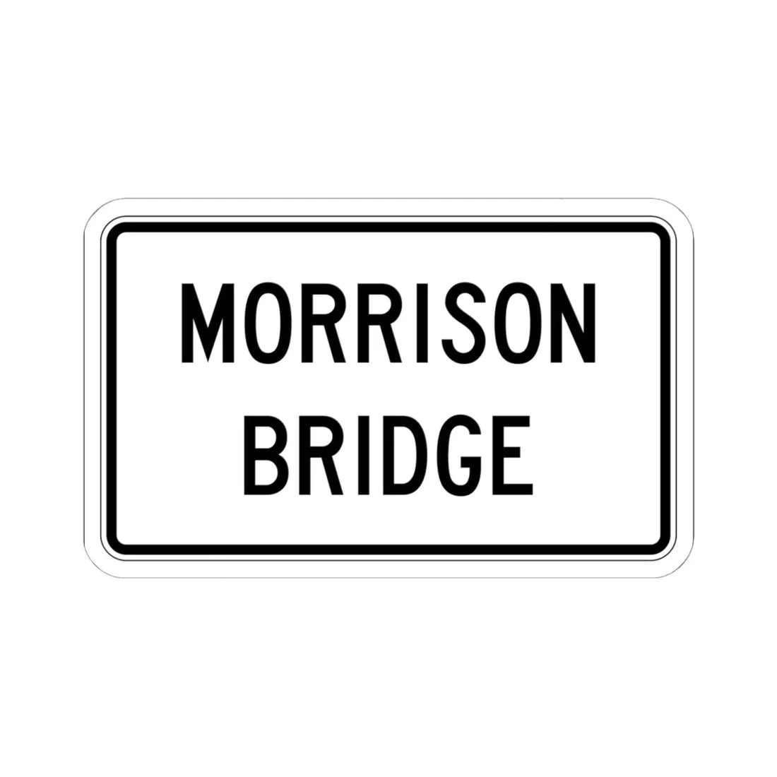 PBOT Road sign R6303 (Oregon) (Road Sign) STICKER Vinyl Kiss-Cut Decal 6 Inch White - The Sticker Space