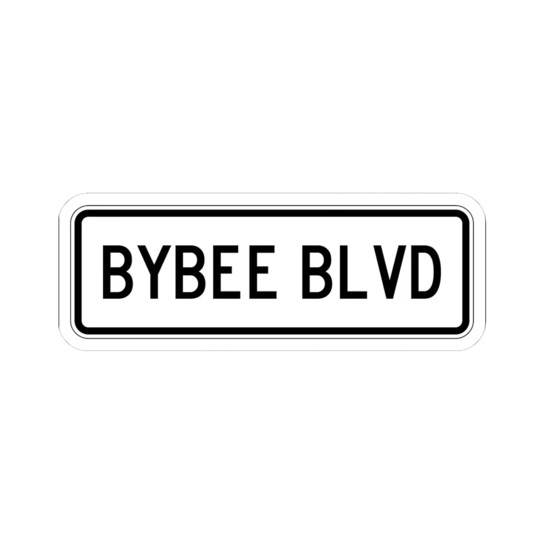 PBOT Road sign R6324 (Oregon) (Road Sign) STICKER Vinyl Kiss-Cut Decal 3 Inch White - The Sticker Space