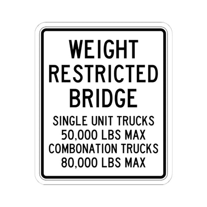 PBOT Road sign R6325 (Oregon) (Road Sign) STICKER Vinyl Kiss-Cut Decal 6 Inch White - The Sticker Space