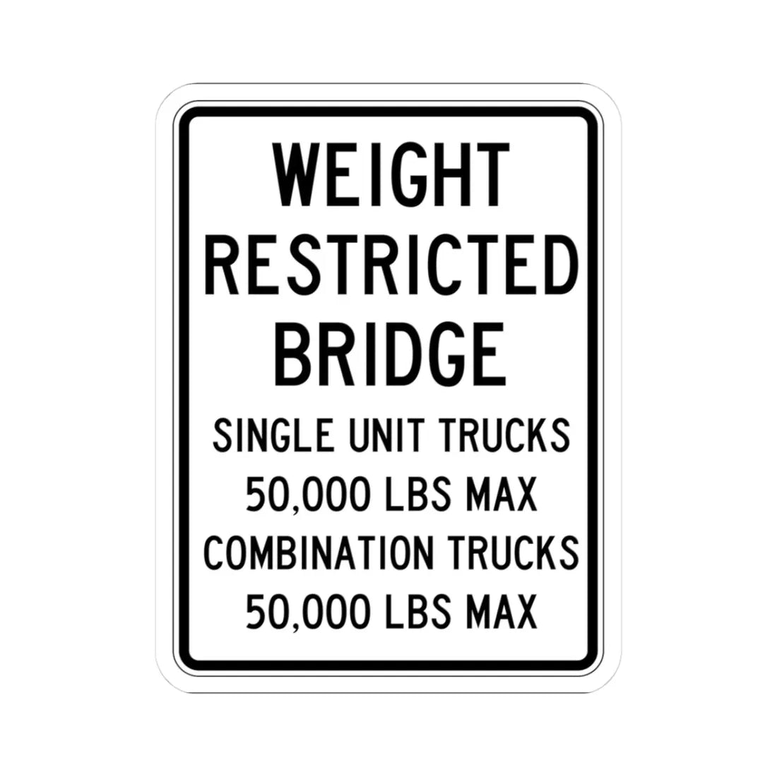 PBOT Road sign R6326 (Oregon) (Road Sign) STICKER Vinyl Kiss-Cut Decal 3 Inch White - The Sticker Space