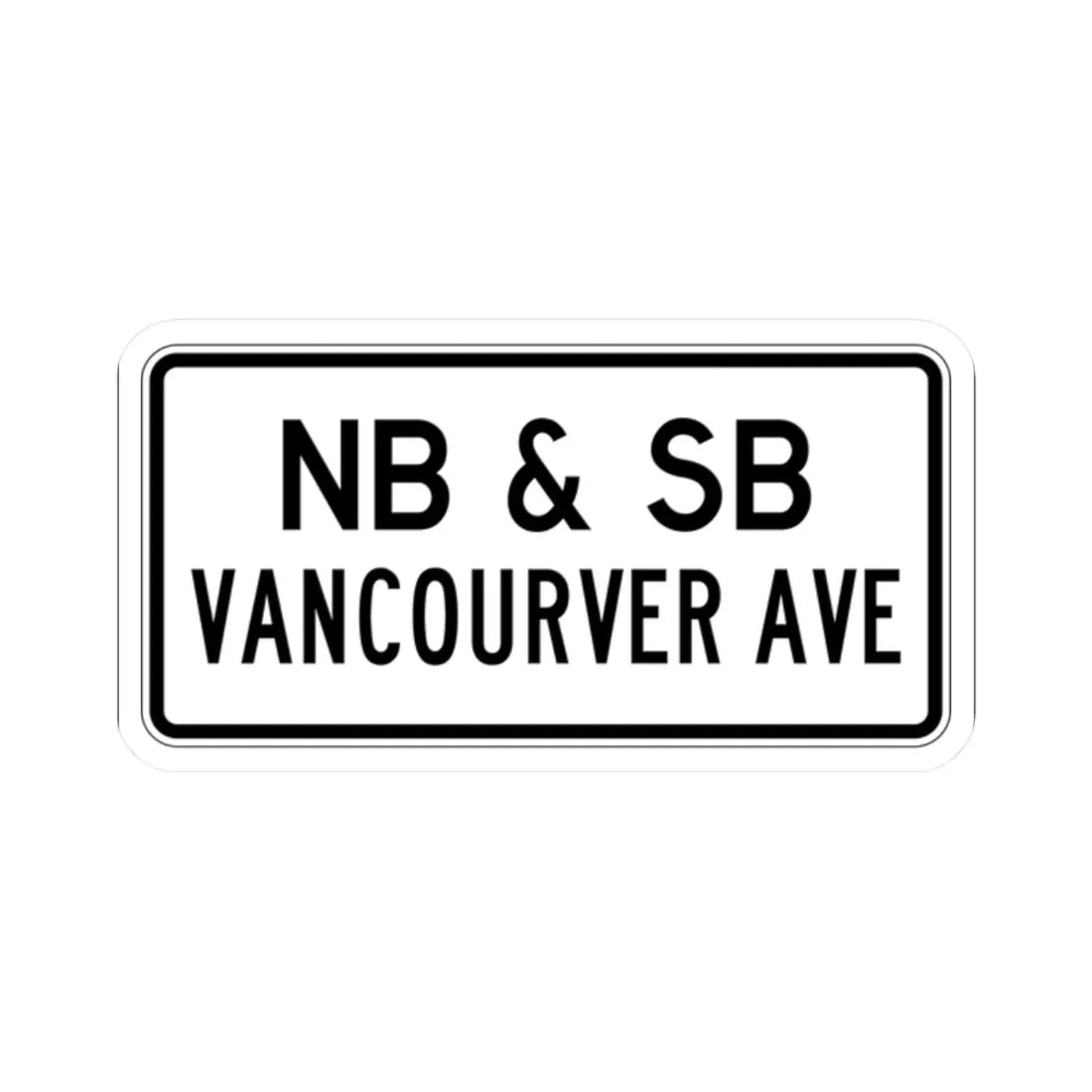 PBOT Road sign R6332 (Oregon) (Road Sign) STICKER Vinyl Kiss-Cut Decal 2 Inch White - The Sticker Space