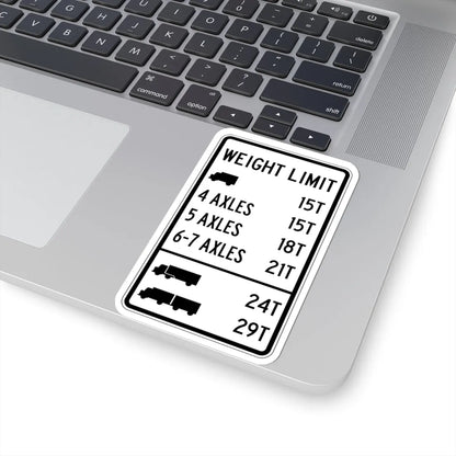 PBOT Road sign R6333 (Oregon) (Road Sign) STICKER Vinyl Kiss-Cut Decal - The Sticker Space