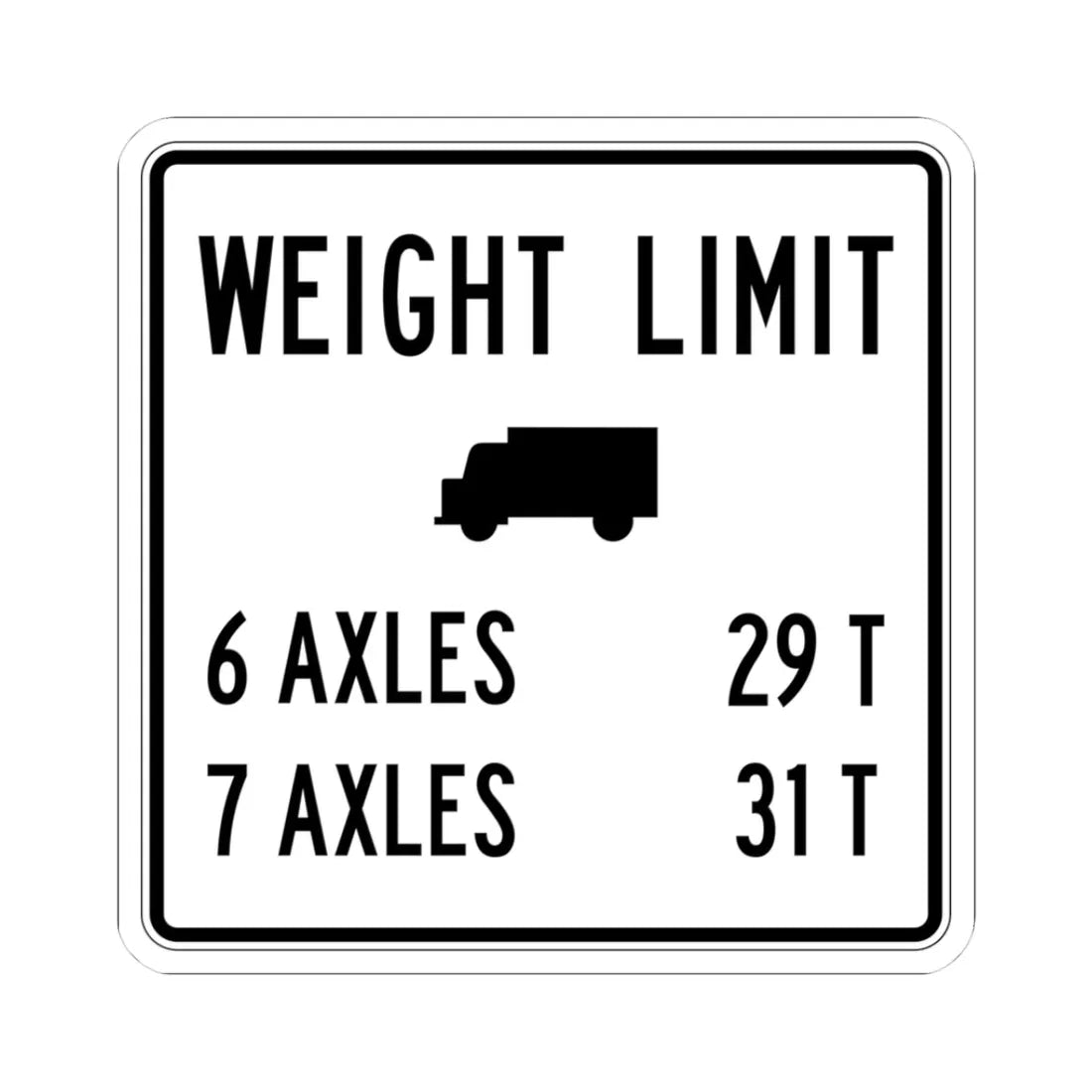 PBOT Road sign R6334 (Oregon) (Road Sign) STICKER Vinyl Kiss-Cut Decal 3 Inch White - The Sticker Space