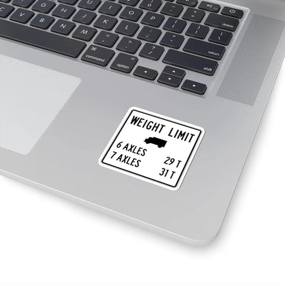 PBOT Road sign R6334 (Oregon) (Road Sign) STICKER Vinyl Kiss-Cut Decal - The Sticker Space