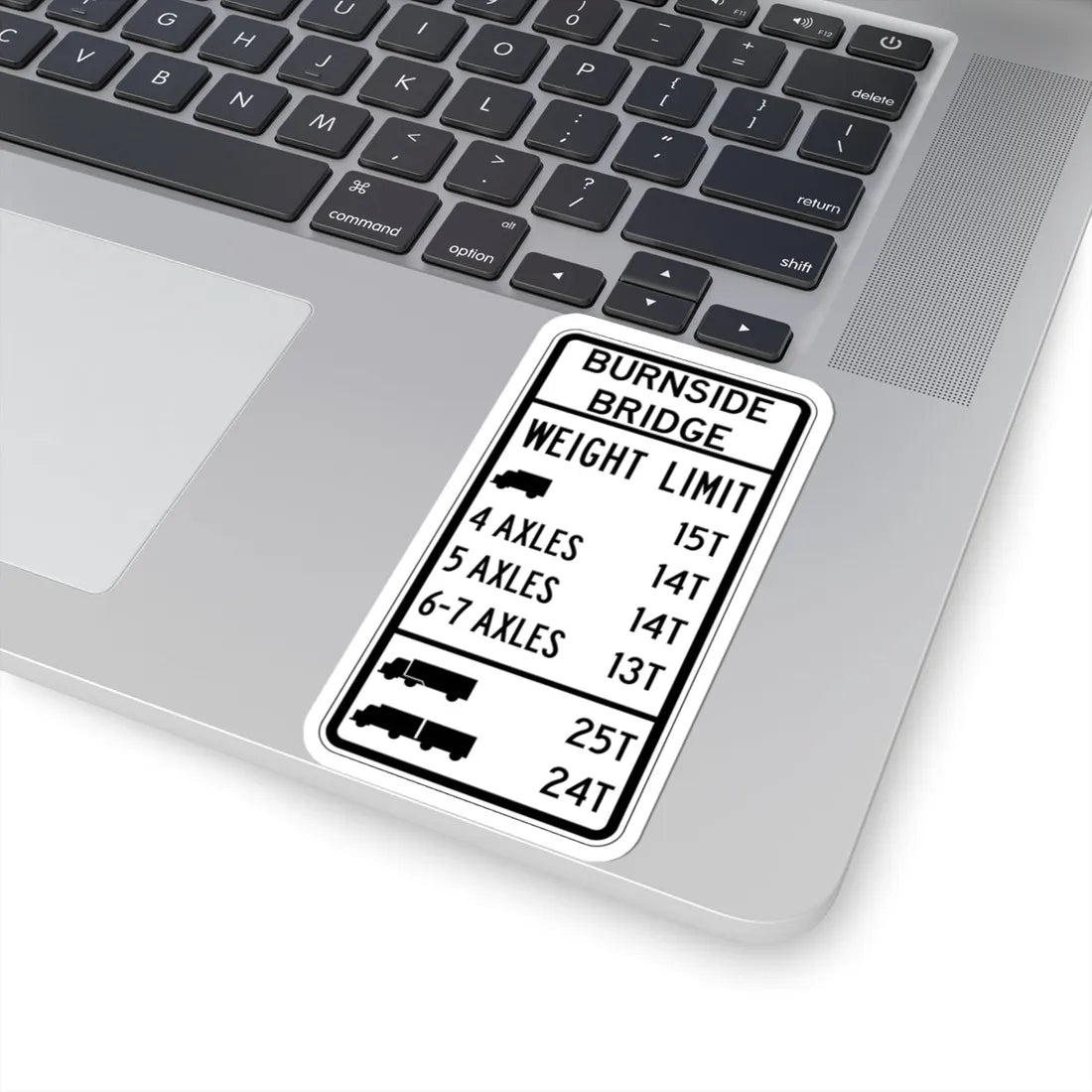 PBOT Road sign R6347 (Oregon) (Road Sign) STICKER Vinyl Kiss-Cut Decal - The Sticker Space