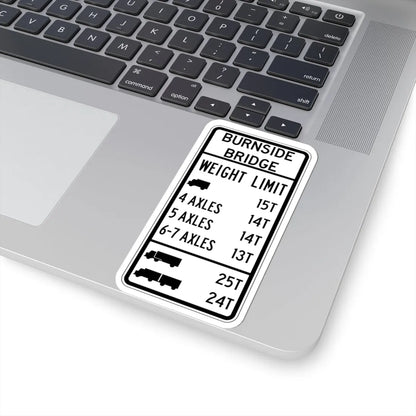 PBOT Road sign R6347 (Oregon) (Road Sign) STICKER Vinyl Kiss-Cut Decal - The Sticker Space