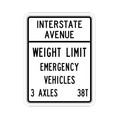 PBOT Road sign R6352 (Oregon) (Road Sign) STICKER Vinyl Kiss-Cut Decal 4 Inch White - The Sticker Space