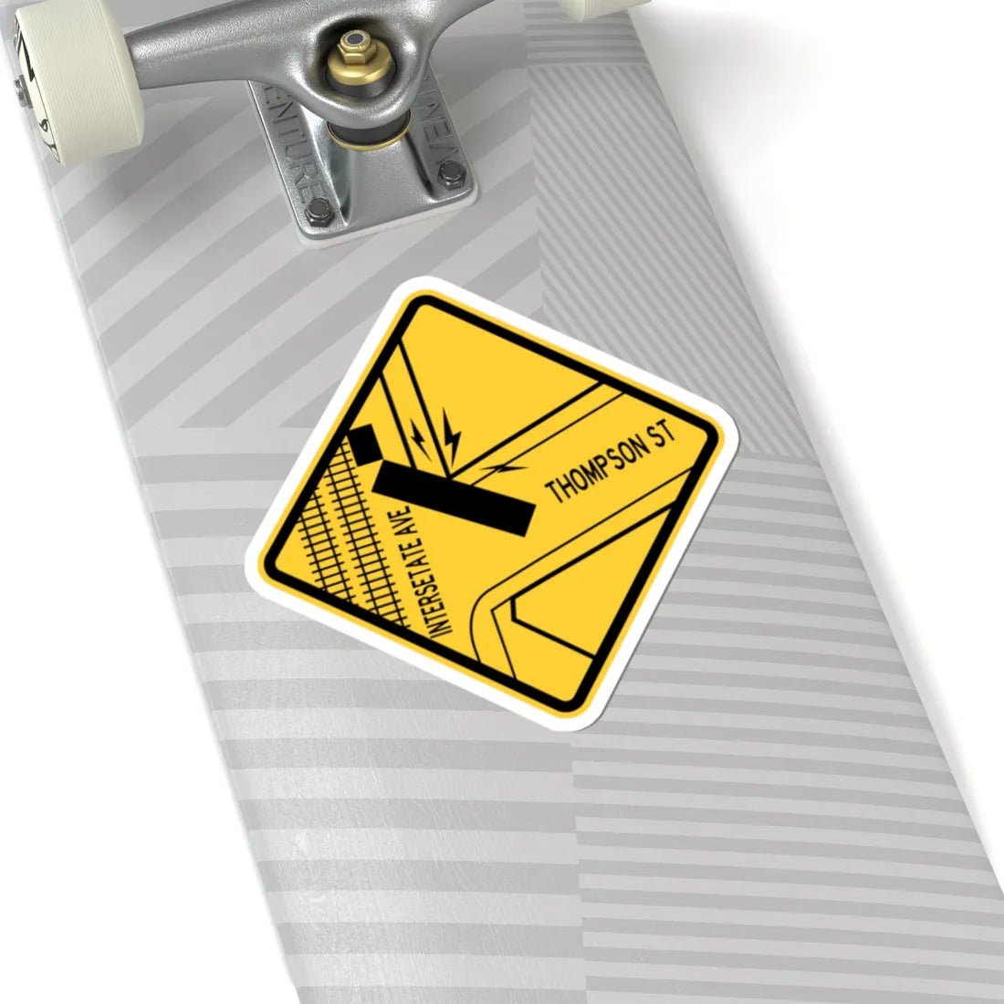 PBOT Road sign W2535 (Oregon) (Road Sign) STICKER Vinyl Kiss-Cut Decal - The Sticker Space