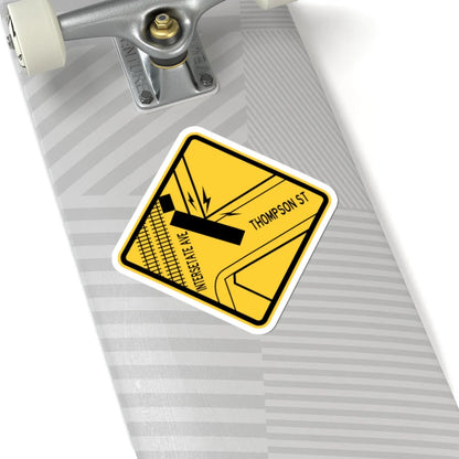 PBOT Road sign W2535 (Oregon) (Road Sign) STICKER Vinyl Kiss-Cut Decal - The Sticker Space
