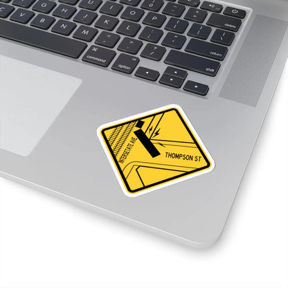PBOT Road sign W2535 (Oregon) (Road Sign) STICKER Vinyl Kiss-Cut Decal - The Sticker Space