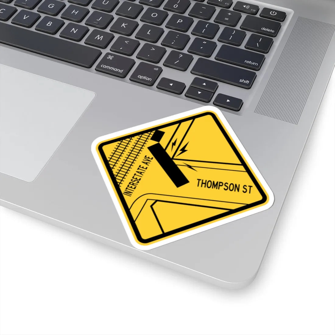 PBOT Road sign W2535 (Oregon) (Road Sign) STICKER Vinyl Kiss-Cut Decal - The Sticker Space