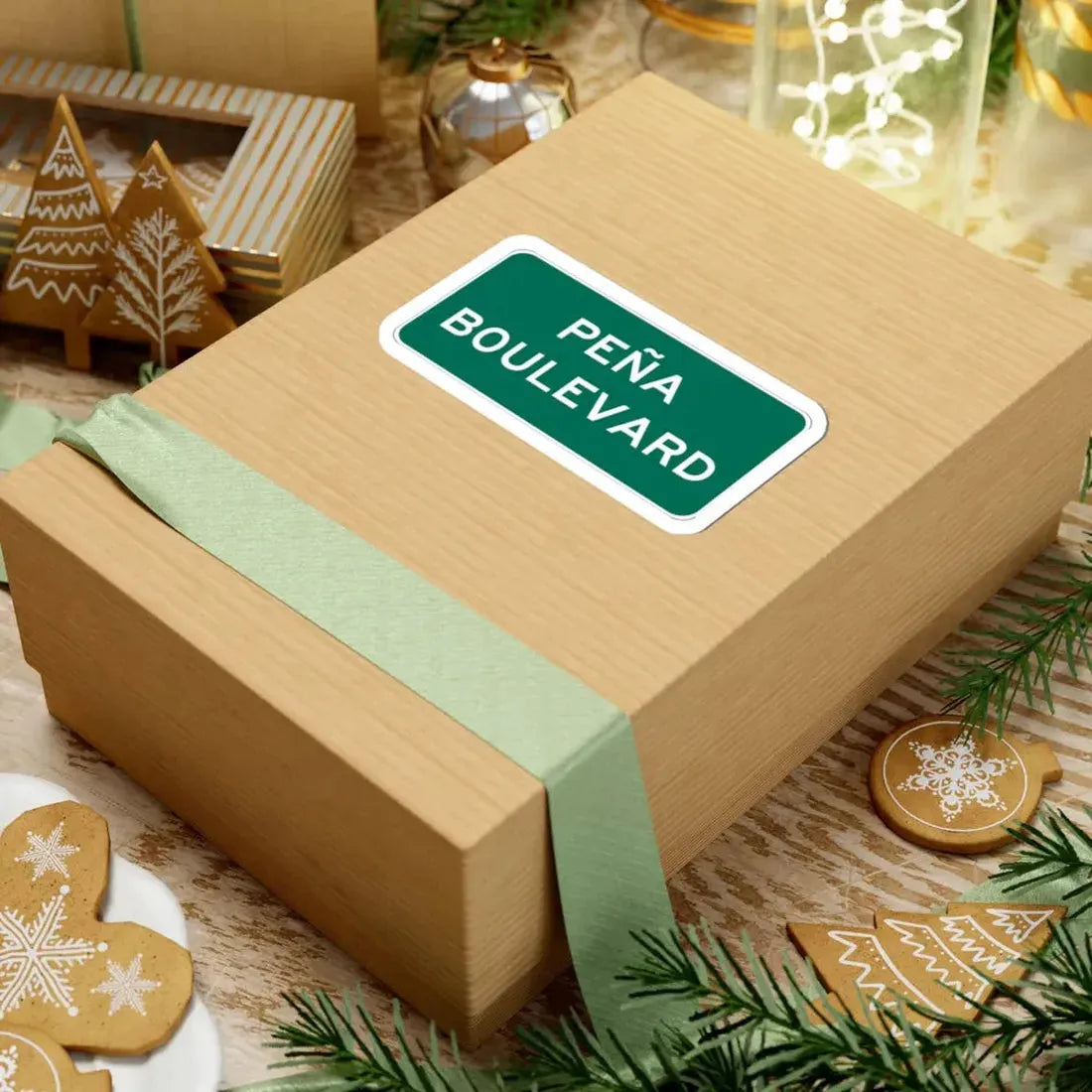 Peña Boulevard (Colorado) (Road Sign) STICKER Vinyl Kiss-Cut Decal - The Sticker Space