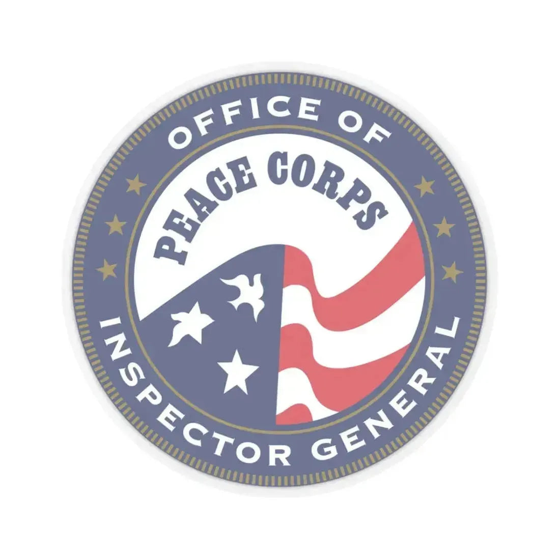 Peace Corps Office of Inspector General - STICKER Vinyl Kiss-Cut Decal 3 Inch Transparent - The Sticker Space