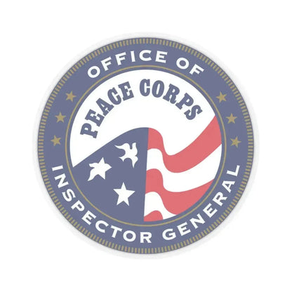 Peace Corps Office of Inspector General - STICKER Vinyl Kiss-Cut Decal 3 Inch Transparent - The Sticker Space