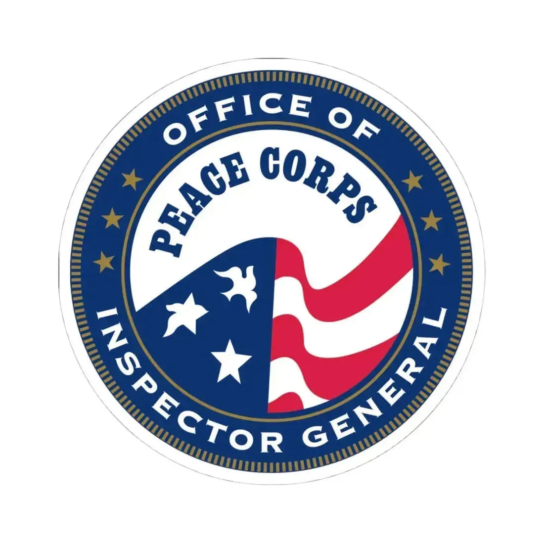 Peace Corps Office of Inspector General - STICKER Vinyl Kiss-Cut Decal 4 Inch White - The Sticker Space