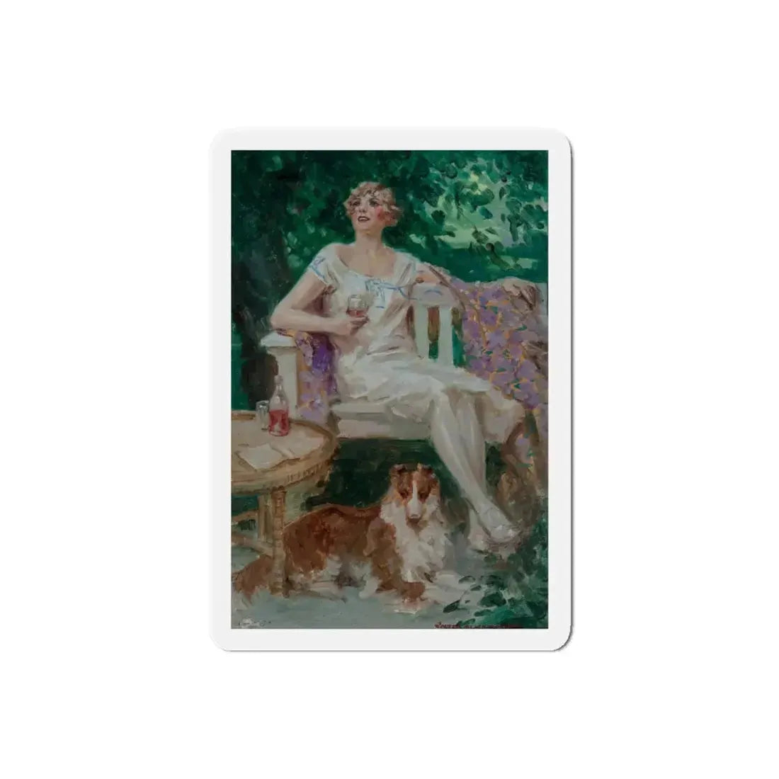 Peaceful Afternoons (Magazine Illustration) Refrigerator Magnet - The Sticker Space