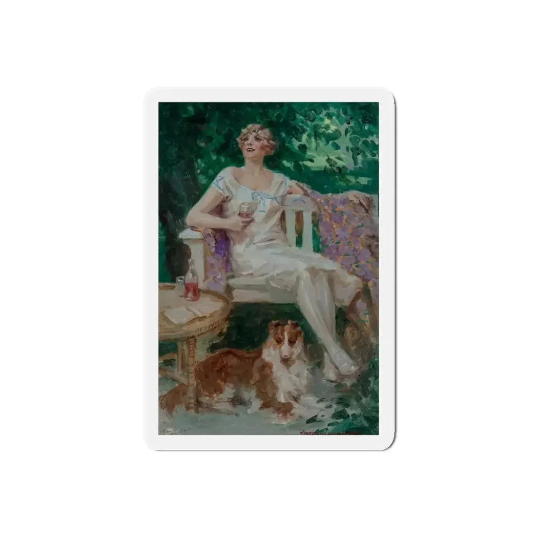 Peaceful Afternoons (Magazine Illustration) Refrigerator Magnet - The Sticker Space