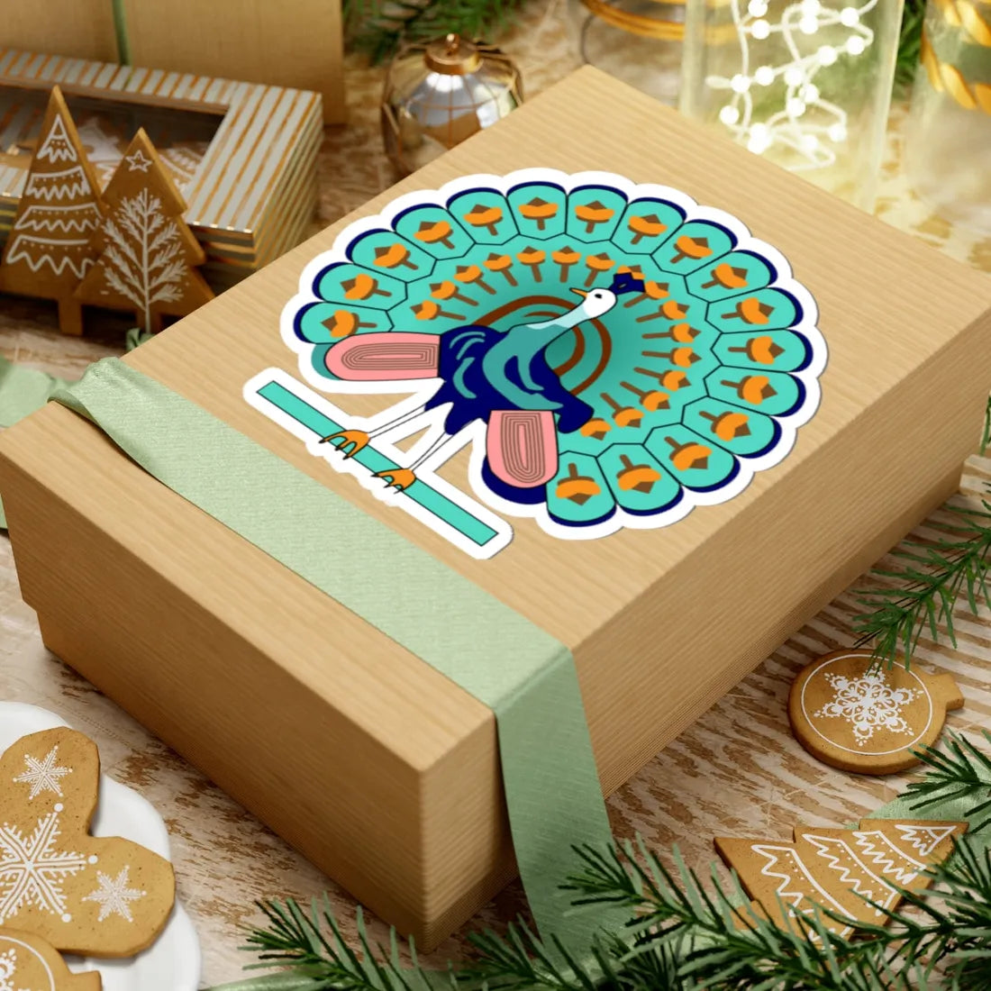 Peacock symbol Burma (Myanmar) (Coat of Arms) STICKER Vinyl Kiss-Cut Decal - The Sticker Space
