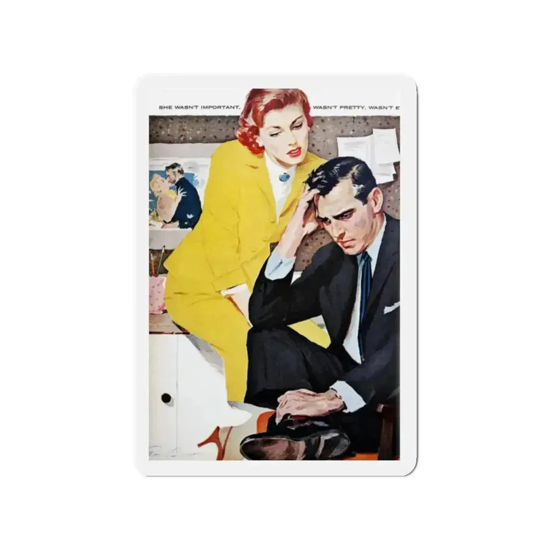 Pearl, Good Housekeeping, June 1957 (Magazine Illustration) Refrigerator Magnet 2 Inch Die-Cut - The Sticker Space