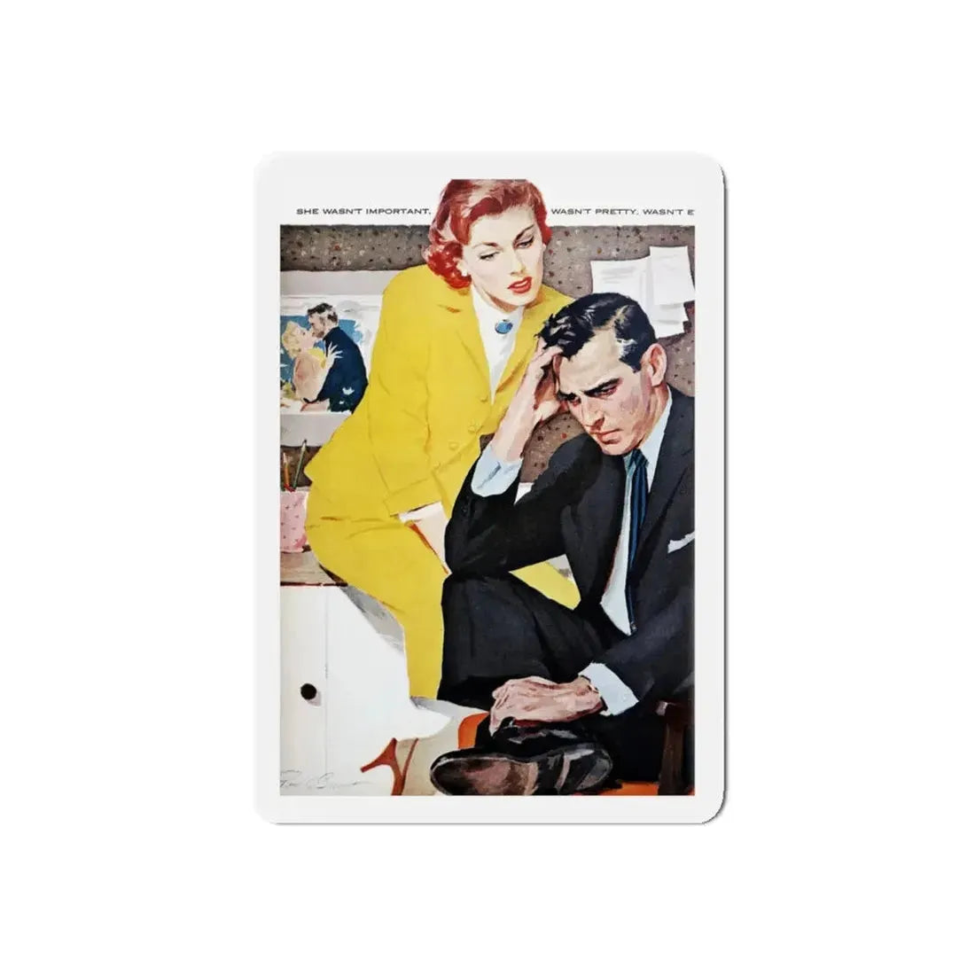 Pearl, Good Housekeeping, June 1957 (Magazine Illustration) Refrigerator Magnet - The Sticker Space