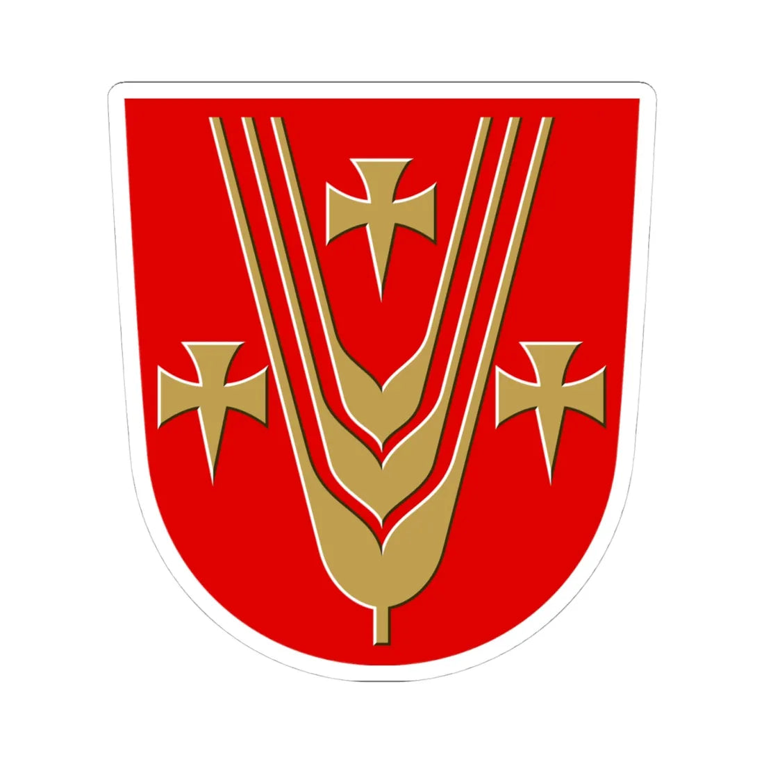 Pedersöre.vaakuna (Finland) (Coat of Arms) STICKER Vinyl Kiss-Cut Decal 4 Inch White - The Sticker Space