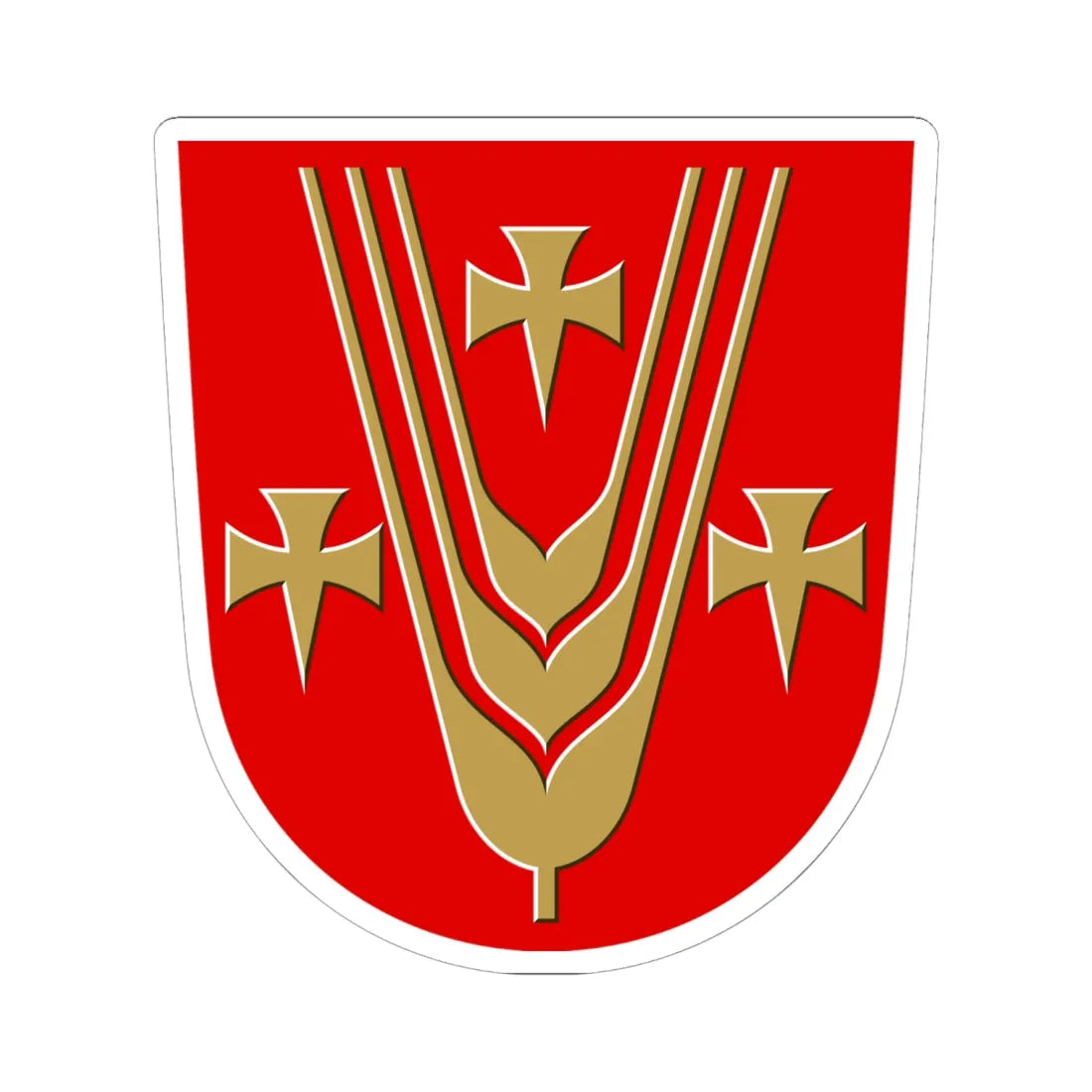 Pedersöre.vaakuna (Finland) (Coat of Arms) STICKER Vinyl Kiss-Cut Decal 6 Inch White - The Sticker Space