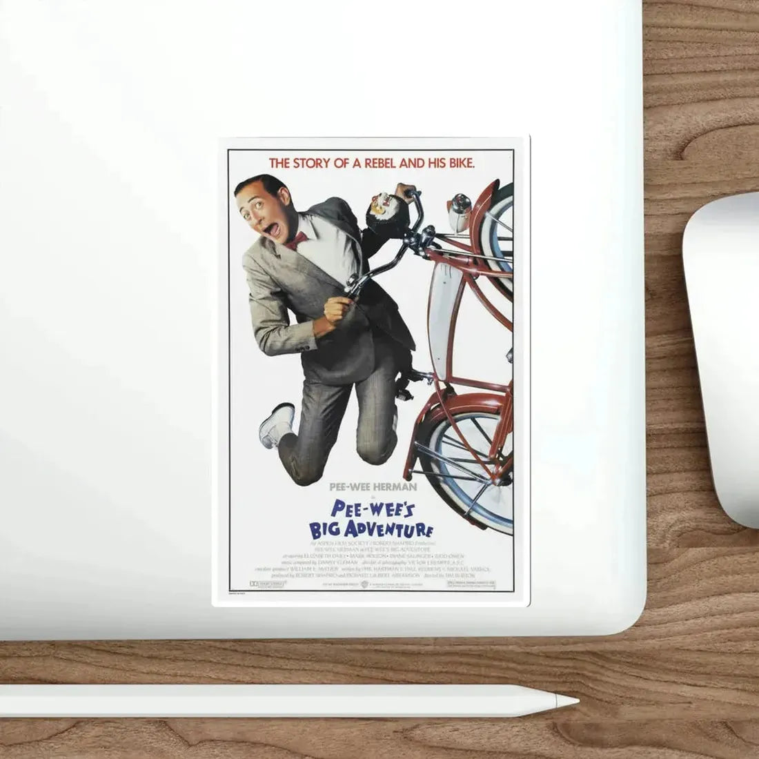Pee wee's Big Adventure 1985 Movie Poster STICKER Vinyl Die-Cut Decal - The Sticker Space