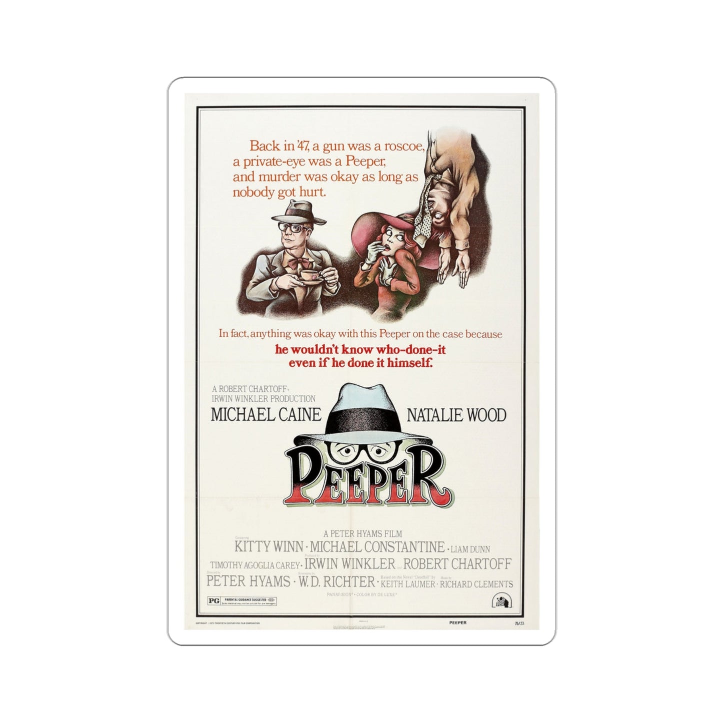 Peeper 1976 Movie Poster STICKER Vinyl Die-Cut Decal-3 Inch-The Sticker Space