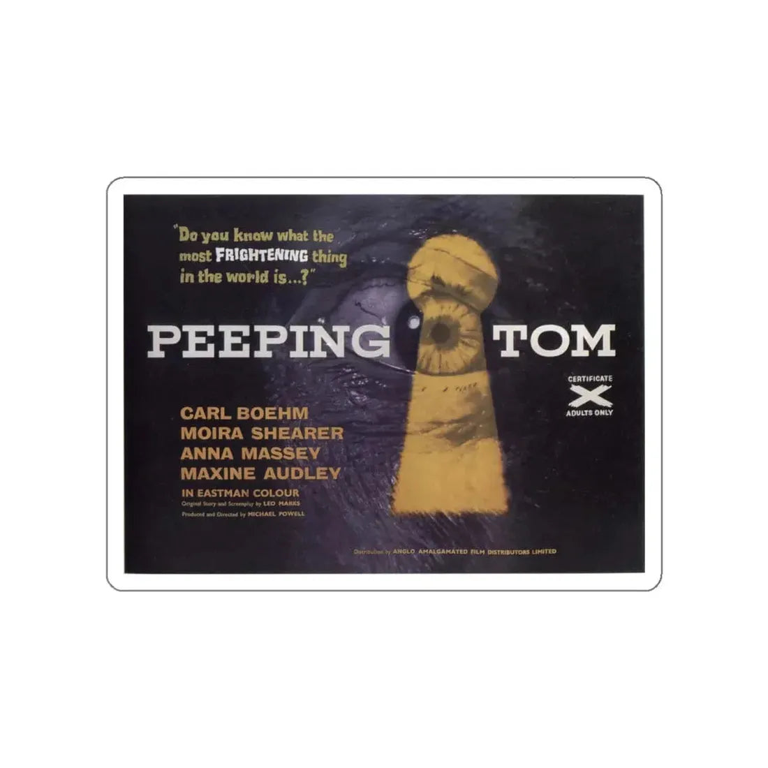 PEEPING TOM 1960 Movie Poster STICKER Vinyl Die-Cut Decal 5 Inch - The Sticker Space