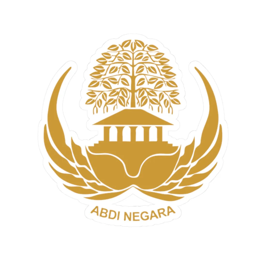 Pegawai Negeri Sipil (Indonesia) (Coat of Arms) STICKER Vinyl Kiss-Cut Decal 2 Inch White - The Sticker Space