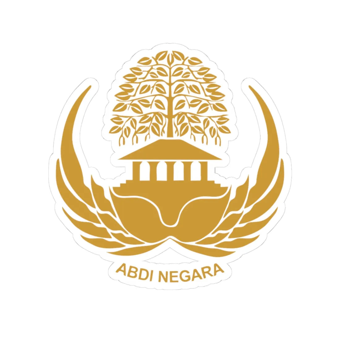 Pegawai Negeri Sipil (Indonesia) (Coat of Arms) STICKER Vinyl Kiss-Cut Decal 3 Inch White - The Sticker Space