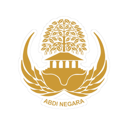 Pegawai Negeri Sipil (Indonesia) (Coat of Arms) STICKER Vinyl Kiss-Cut Decal 3 Inch White - The Sticker Space