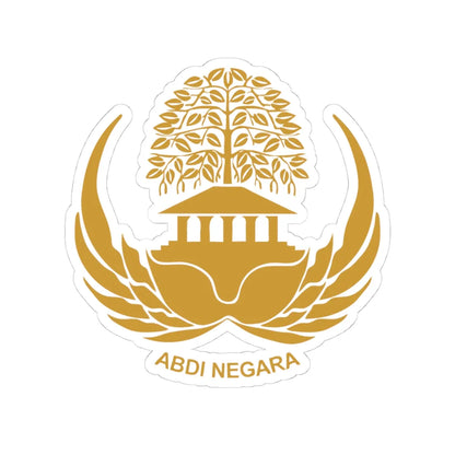 Pegawai Negeri Sipil (Indonesia) (Coat of Arms) STICKER Vinyl Kiss-Cut Decal 4 Inch White - The Sticker Space