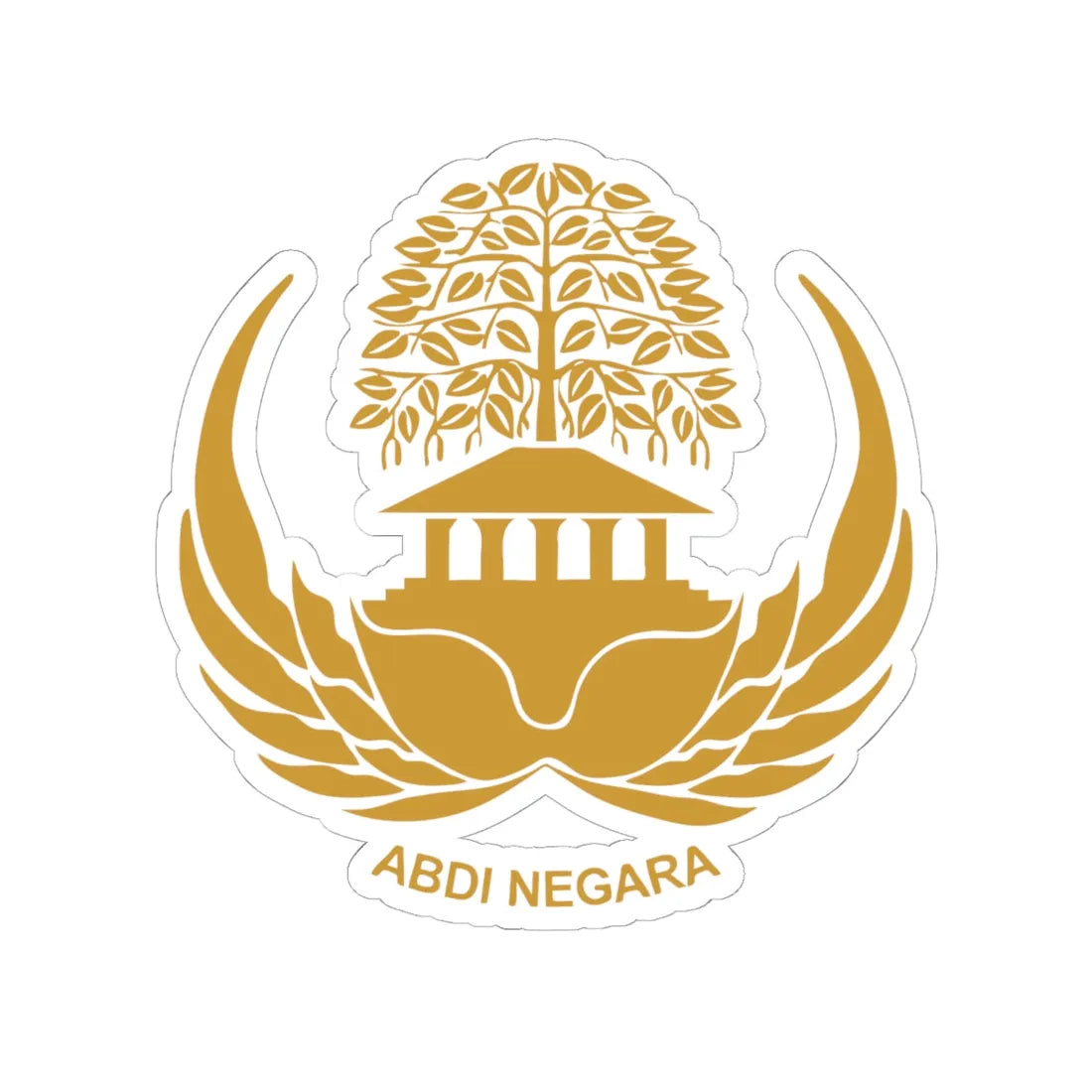 Pegawai Negeri Sipil (Indonesia) (Coat of Arms) STICKER Vinyl Kiss-Cut Decal 6 Inch White - The Sticker Space