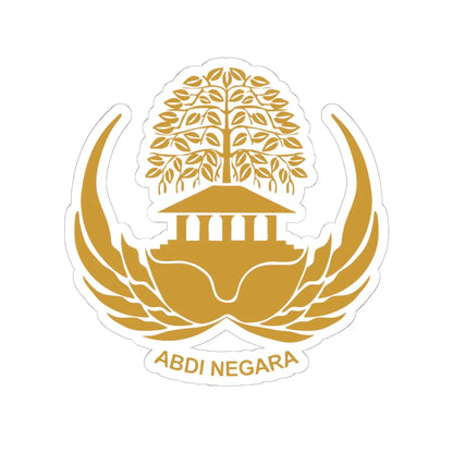 Pegawai Negeri Sipil (Indonesia) (Coat of Arms) STICKER Vinyl Kiss-Cut Decal 6 Inch White - The Sticker Space