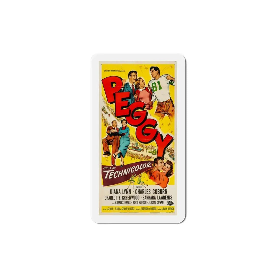 Peggy 1950 Movie Poster Refrigerator Magnet - The Sticker Space