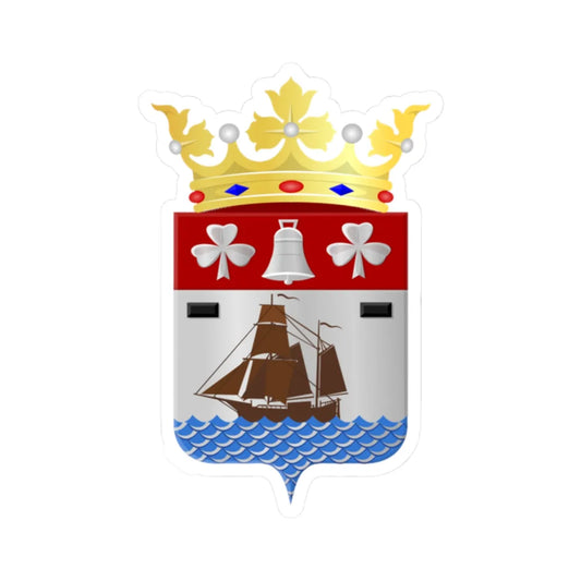 Pekela wapen 2 (Netherlands) (Coat of Arms) STICKER Vinyl Kiss-Cut Decal 2 Inch White - The Sticker Space