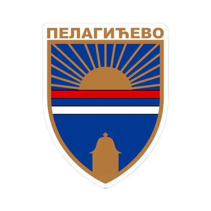 Pelagicevo - Coat of arms (Bosnia and Herzegovina) (Coat of Arms) STICKER Vinyl Kiss-Cut Decal 3 Inch White - The Sticker Space