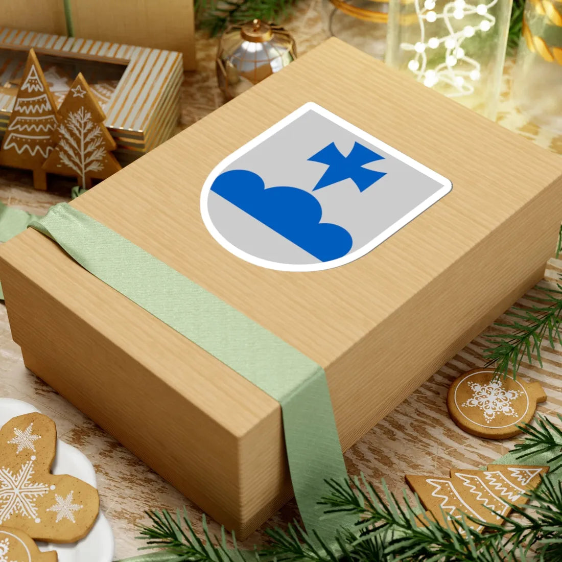 Pelkosenniemi.vaakuna (Finland) (Coat of Arms) STICKER Vinyl Kiss-Cut Decal - The Sticker Space