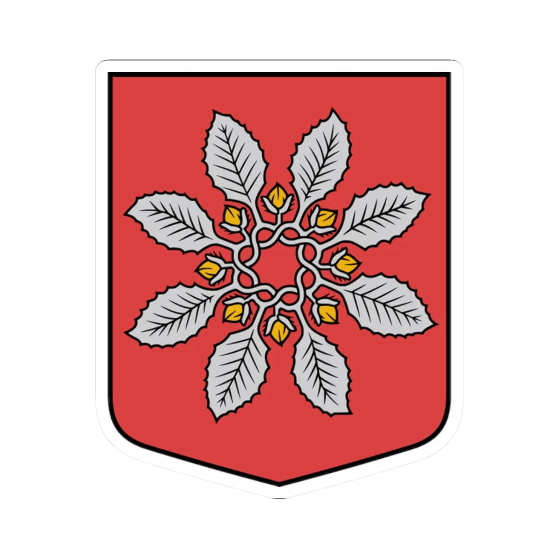 Pelču pagasta ģerbonis (Latvia) (Coat of Arms) STICKER Vinyl Kiss-Cut Decal 2 Inch White - The Sticker Space