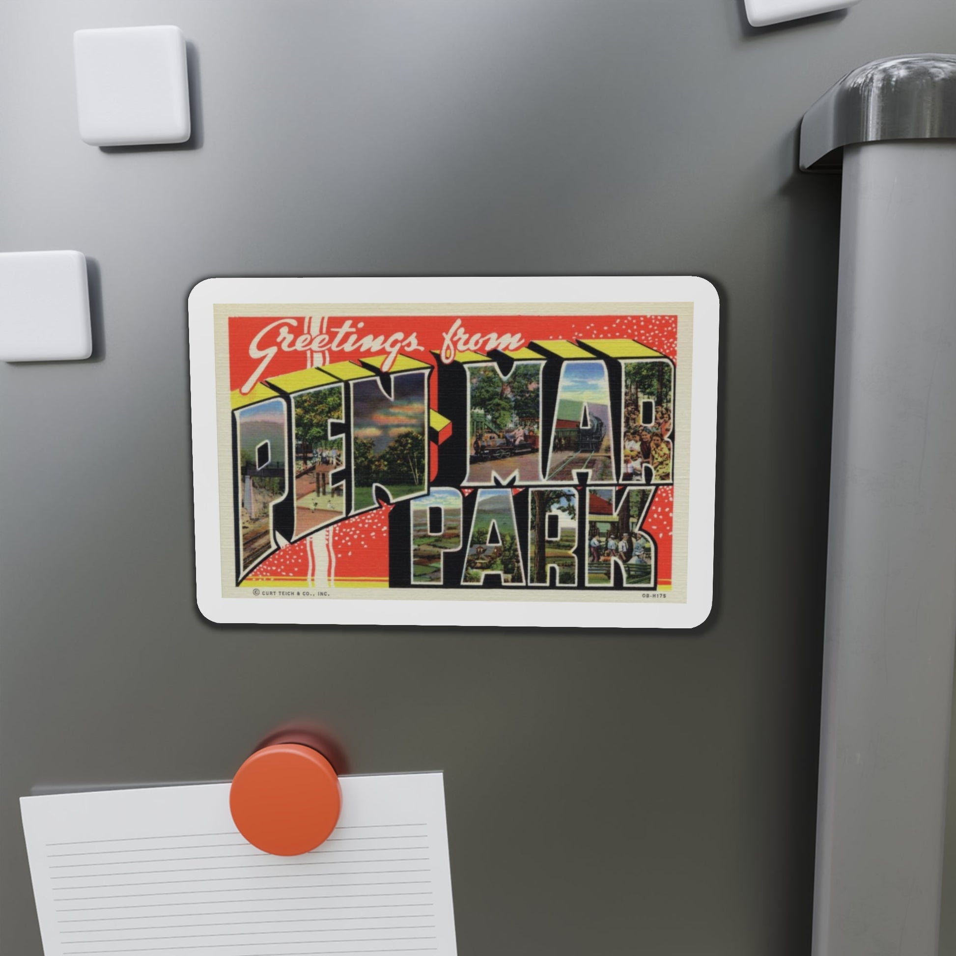 Pen Mar Park (Greeting Postcards) Die-Cut Magnet-The Sticker Space