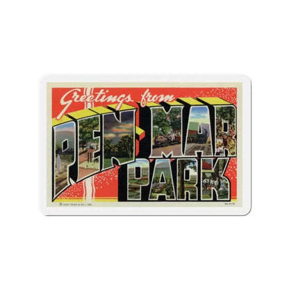 Pen Mar Park (Greeting Postcards) Refrigerator Magnet 3 Inch - The Sticker Space