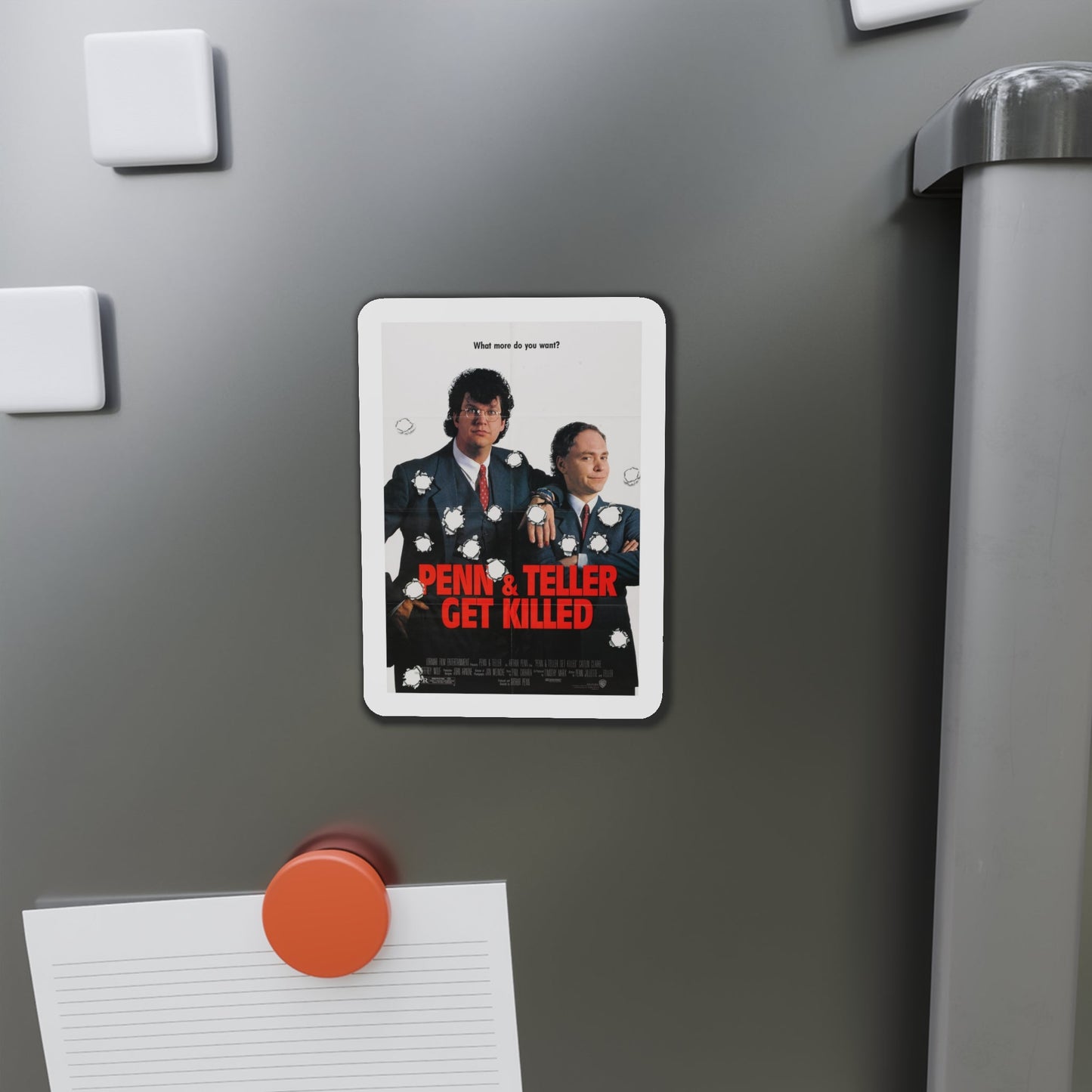 Penn & Teller Get Killed 1989 Movie Poster Die-Cut Magnet-The Sticker Space