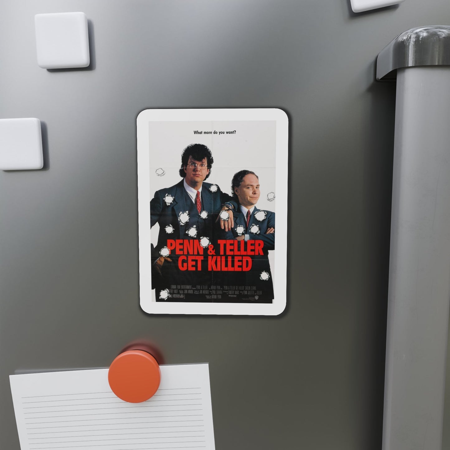 Penn & Teller Get Killed 1989 Movie Poster Die-Cut Magnet-The Sticker Space